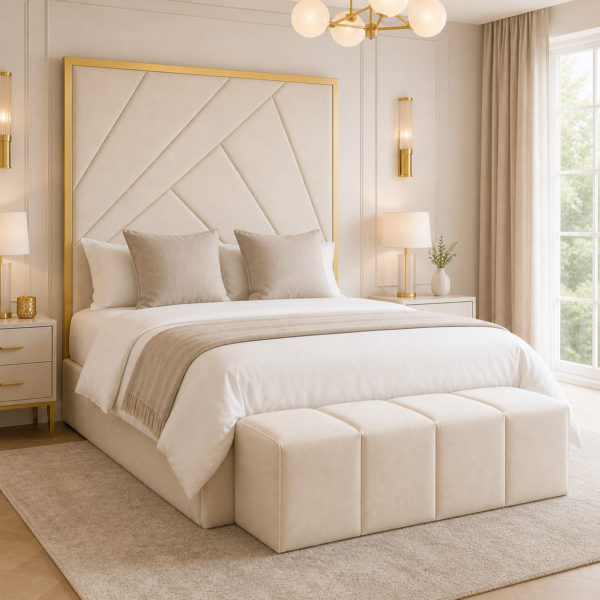 Auro Almeria Gold Luxury Bed gallery view