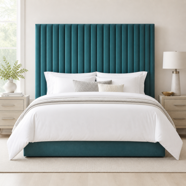 Auro Belgrave Panel Bed with panelled upholstered headboard