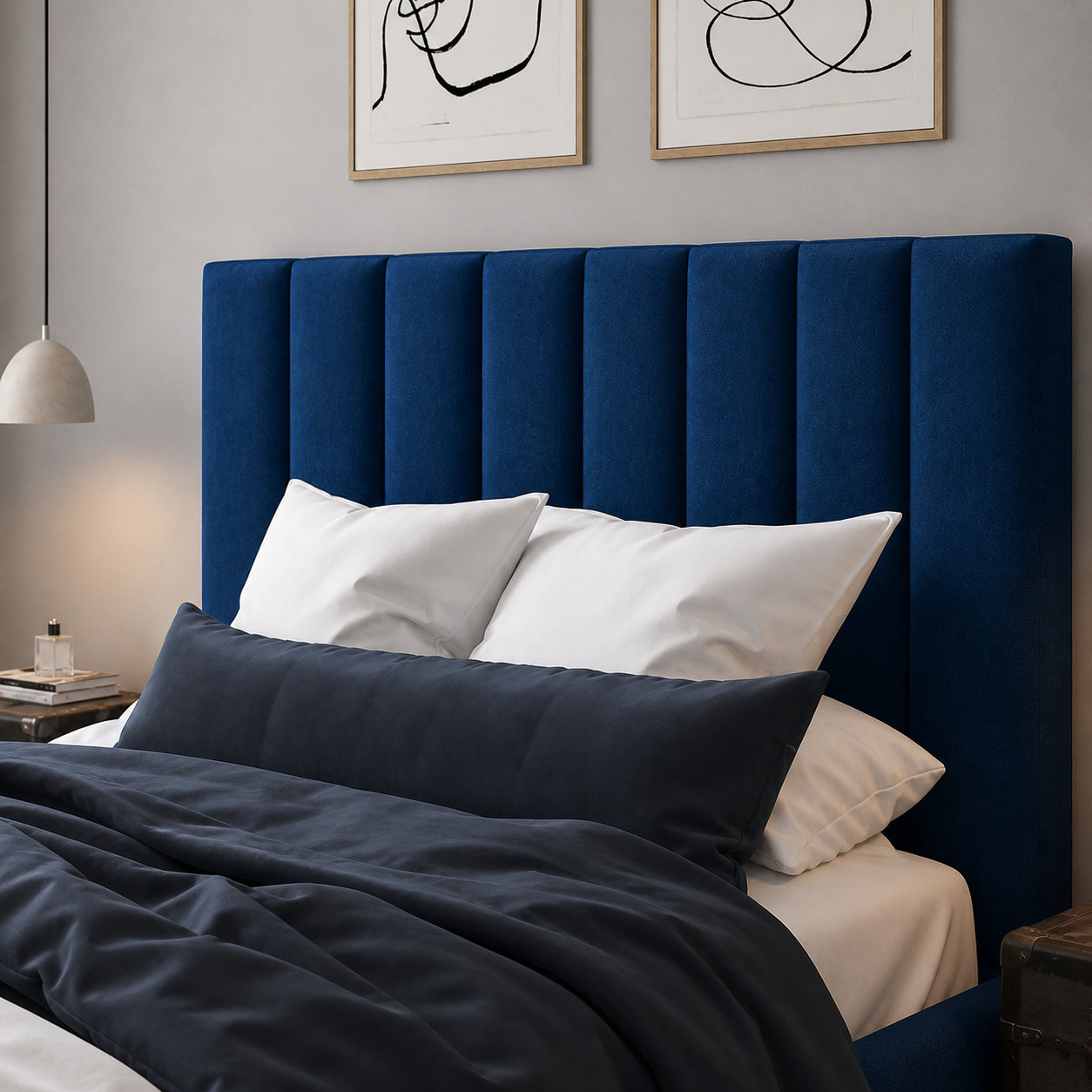Front-side view of the Auro Bromley ottoman storage bed