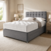 Auro Camden divan bed showing upholstered headboard detail