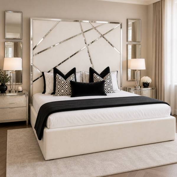 Front view of the Auro Celeste Line Luxury Bed
