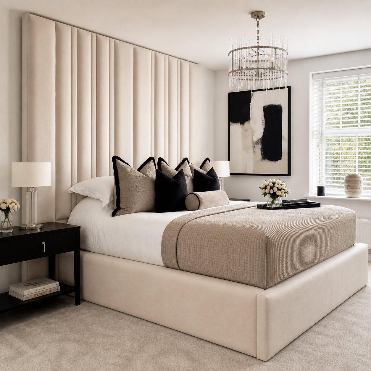Headboard detail on the Auro Elowen Luxury Bed