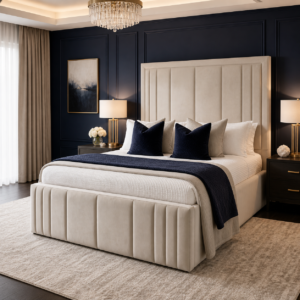 Auro Fiora Luxury Bed with statement upholstered headboard