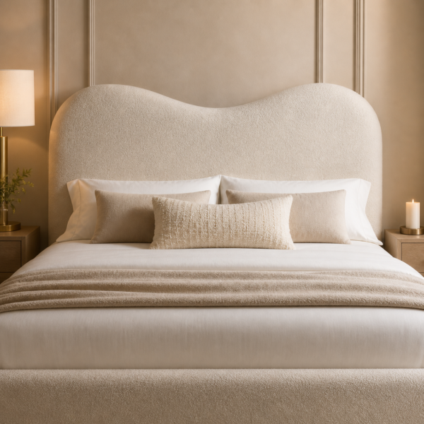 Auro Fleur Boucle Luxury Bed full bed view