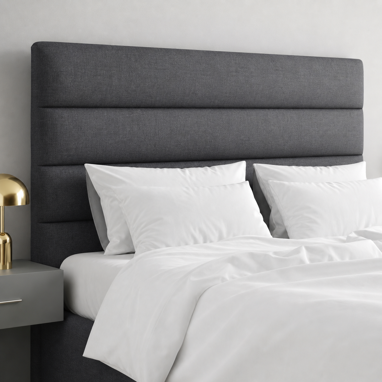 Side profile of the Auro Hartley Ottoman Storage Bed