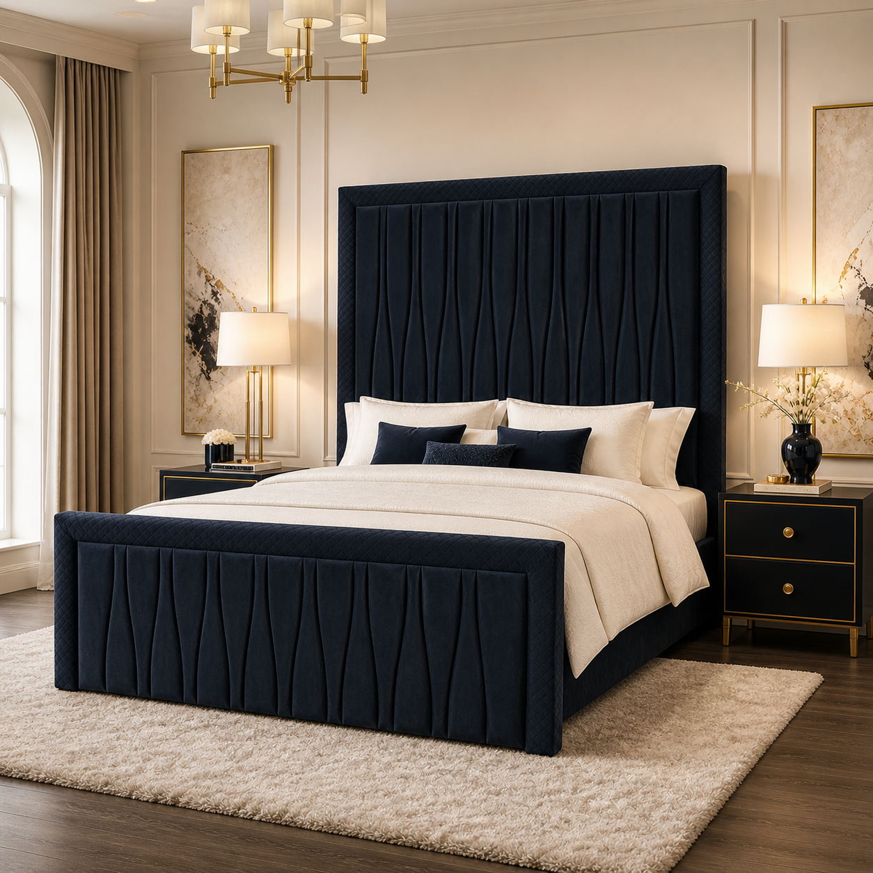Headboard detail on the Auro Ivymere Luxury Bed