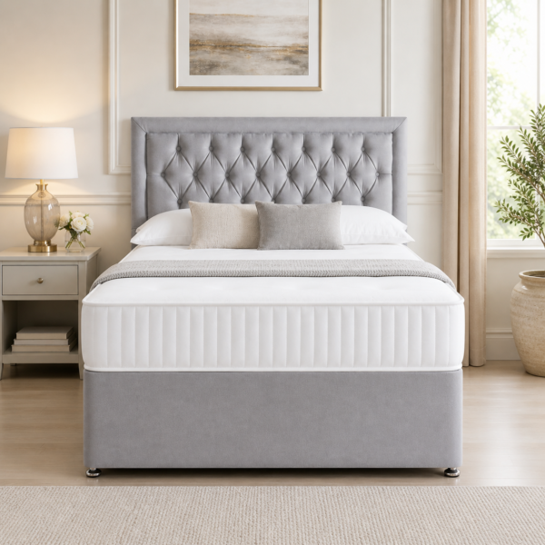 Auro Kensington divan bed in a styled bedroom