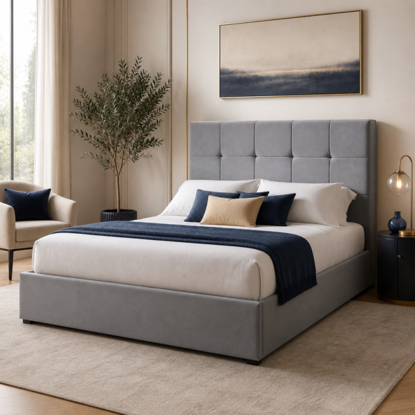 Side profile of the Auro Laurel Ottoman Storage Bed