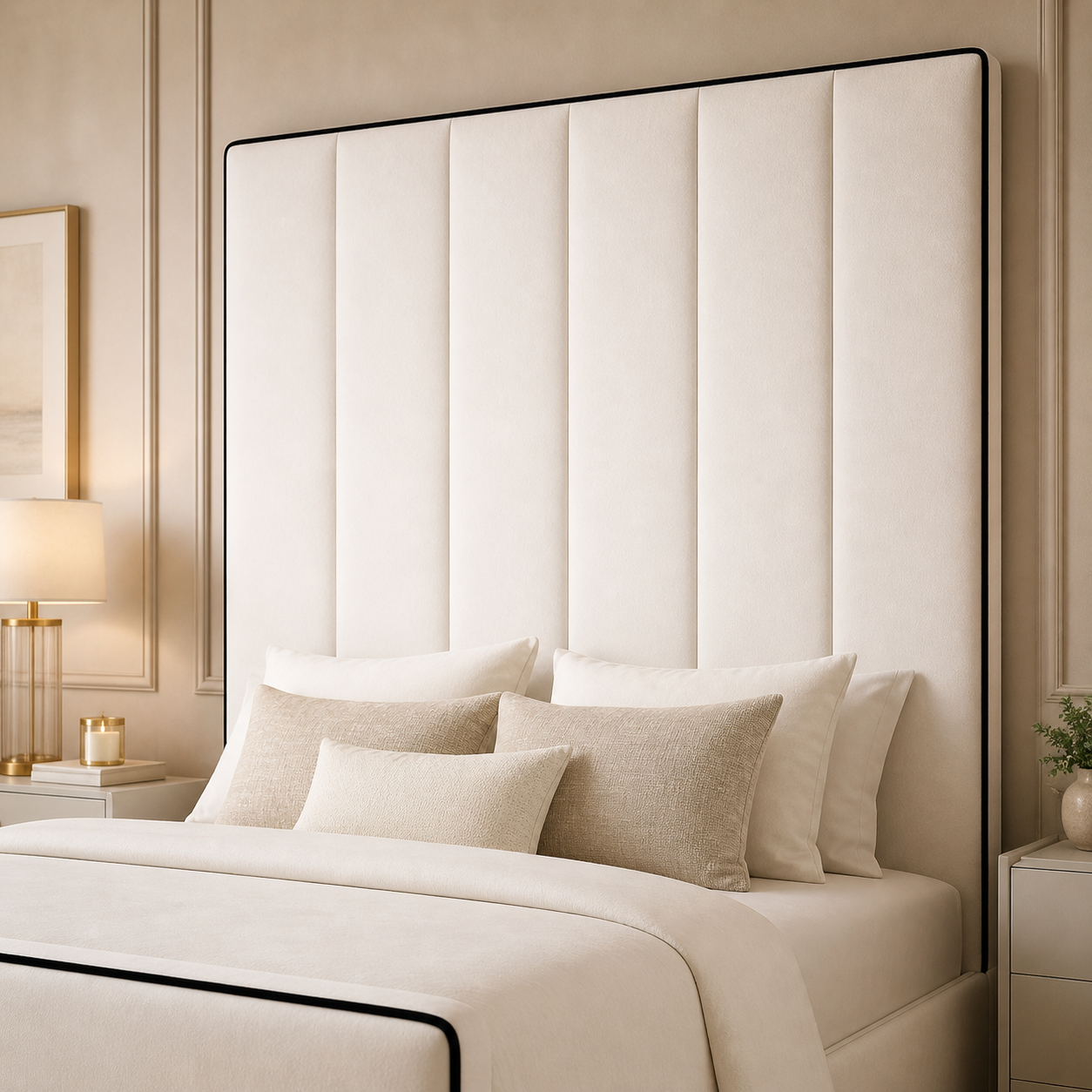 Headboard detail on the Auro Laurent Luxury Bed