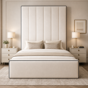 Auro Laurent Luxury Bed with statement upholstered headboard