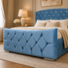 Side view of the Auro Luna upholstered bed