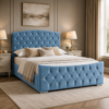 Auro Luna upholstered bed with soft fabric finish