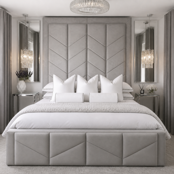 Front view of the Auro Majorelle Luxury Bed