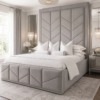 Auro Majorelle Luxury Bed with statement upholstered headboard