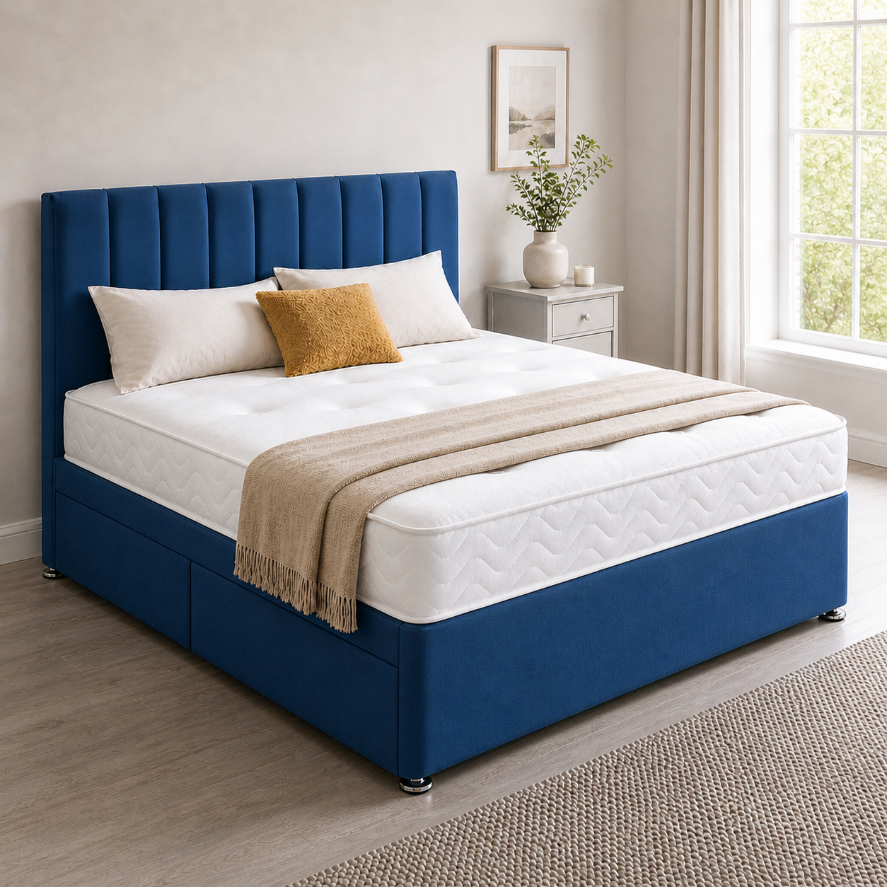 Headboard detail of the Auro Mayfair divan bed