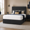 Side view of the Auro Meridian ottoman storage bed