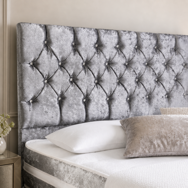 Headboard detail on the Auro Milan Divan Bed