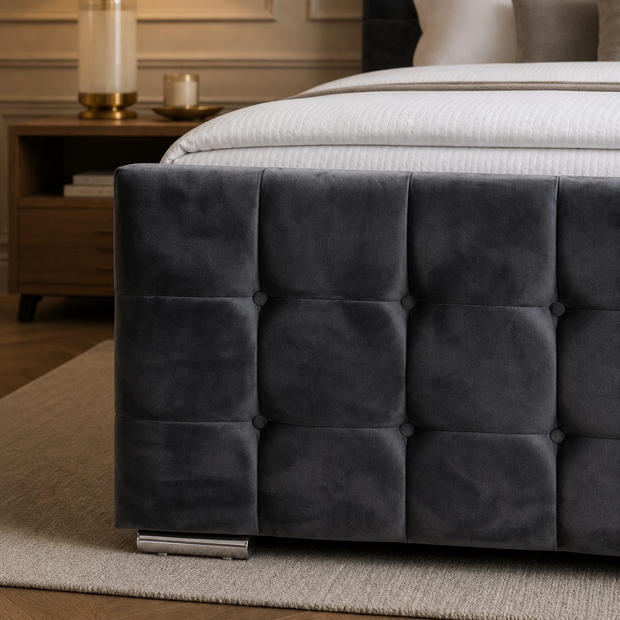 Auro Monroe Upholstered Bed full bed view