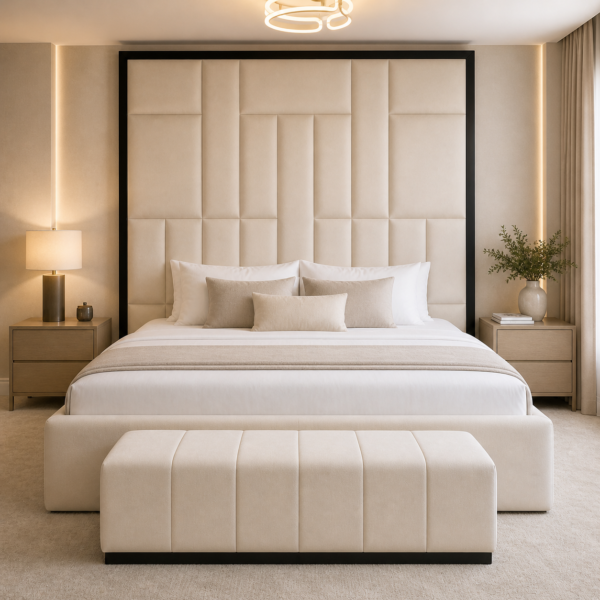 Front view of the Auro Noire Luxury Bed