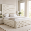 Auro Pembroke Luxury Bed with statement upholstered headboard
