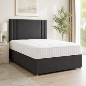 Auro Portobello Divan Bed with upholstered headboard and divan base