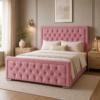 Styled bedroom view of the Auro Regent Upholstered Bed