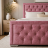 Headboard detail on the Auro Regent Upholstered Bed
