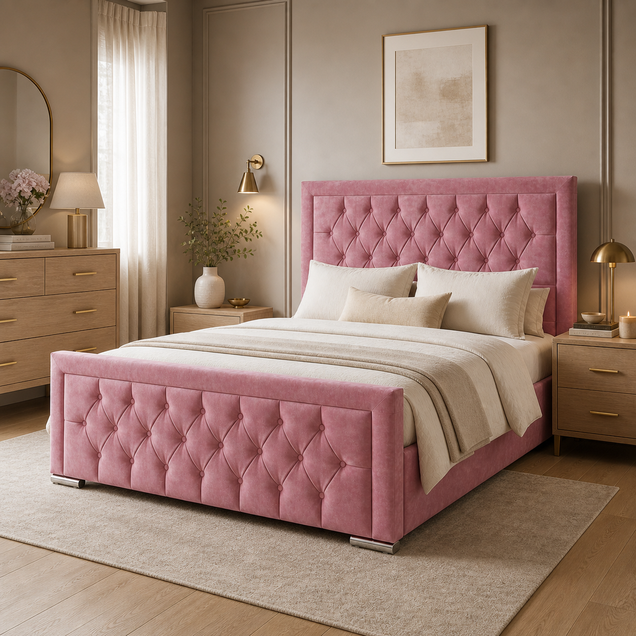 Auro Regent Upholstered Bed headboard detail