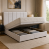 Styled bedroom view of the Auro Richmond Ottoman Storage Bed