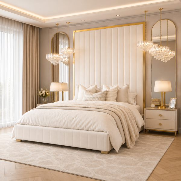 Front view of the Auro Seraphine luxury bed
