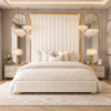 Auro Seraphine luxury bed with statement upholstered headboard