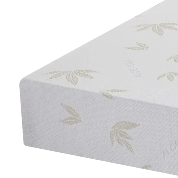Auro Sleep Aloe Vera 8-inch Memory Foam Mattress angled mattress view