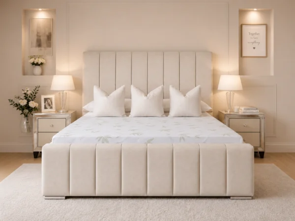 Auro Sleep Aloe Vera 8-inch Memory Foam Mattress lifestyle bed view