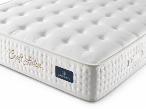 Auro Sleep Craft Latex Luxury Pocket Mattress angled mattress view