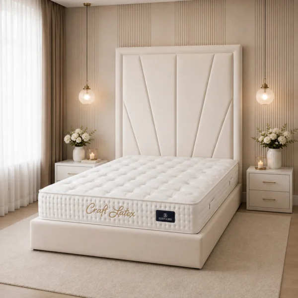 Auro Sleep Craft Latex Luxury Pocket Mattress lifestyle bed view