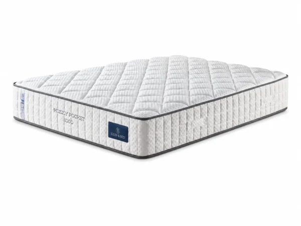 Auro Sleep Kozzy Pocket 1000 Firm Mattress angled mattress view
