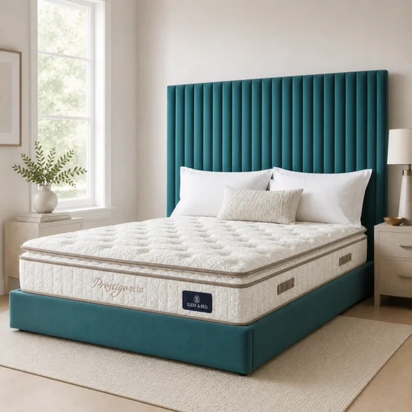 Auro Sleep Prestige Plus Pillow Top Luxury Pocket Mattress lifestyle bed view