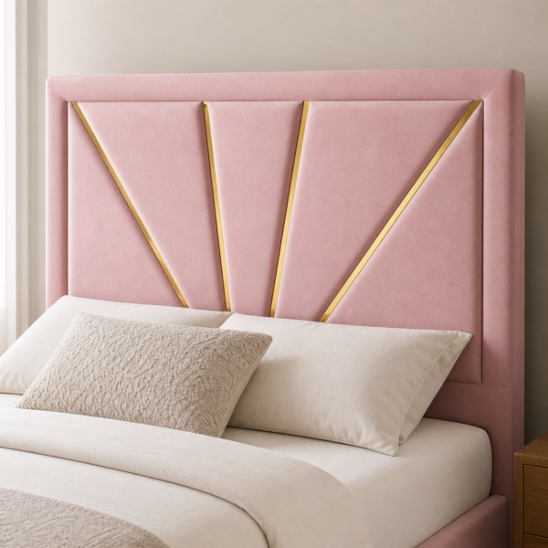 Headboard detail on the Auro Solara Luxury Bed