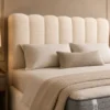Auro Florence Boucle Luxury Bed close view of the bouclé headboard