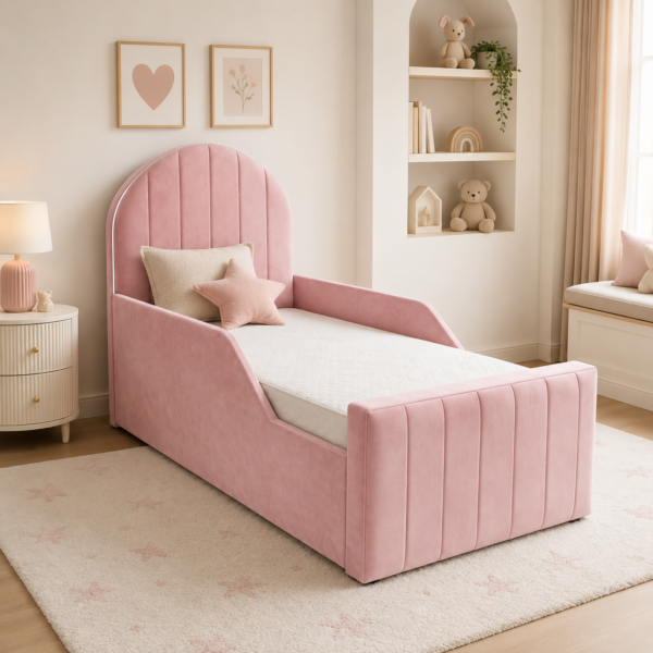 Auro Rosalie Luxury Kids Bed angled view in a styled bedroom